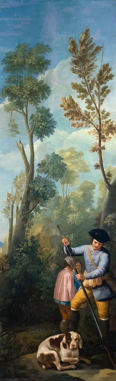 Cazador cargando su escopeta Francisco de Goya